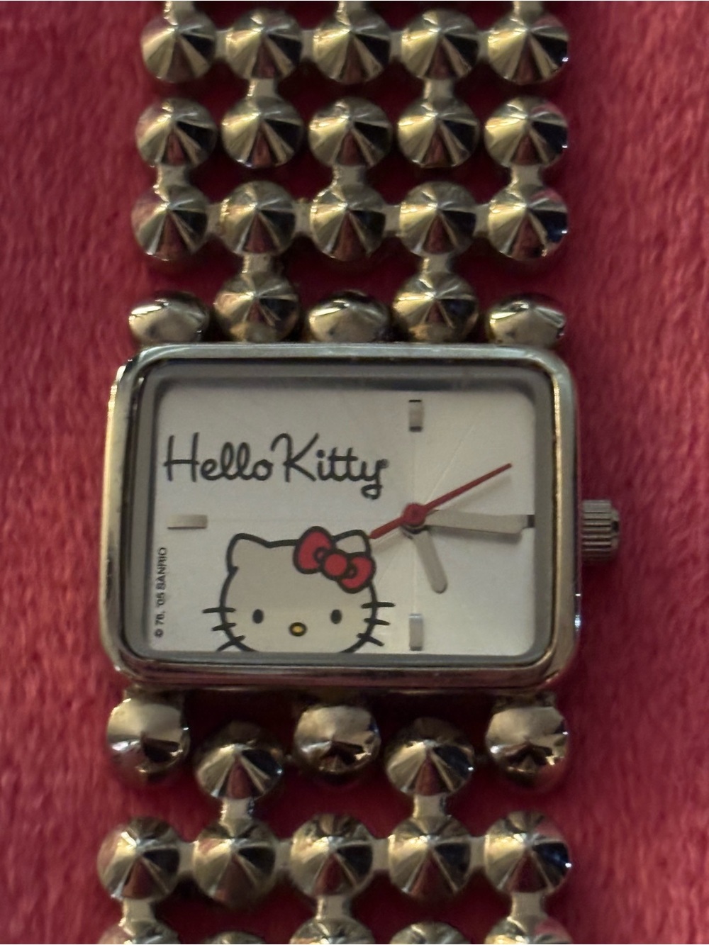 2 Hello Kitty Watches ~ Silver Tone & Pink - Excellent Condition!